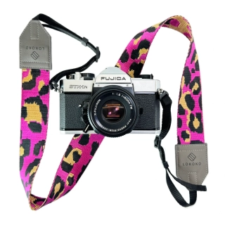 Popruh na fotoaparát - Pink Roar