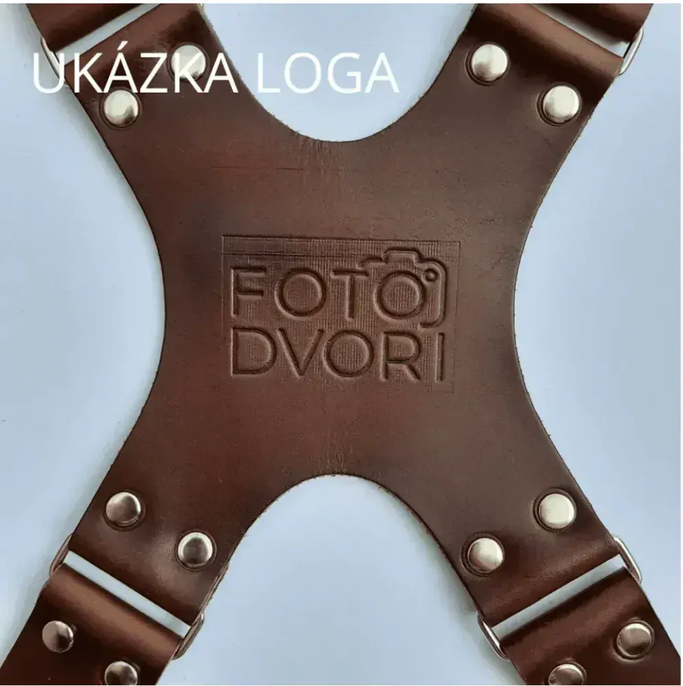 Kožený popruh na dva fotoaparáty N - hnědý